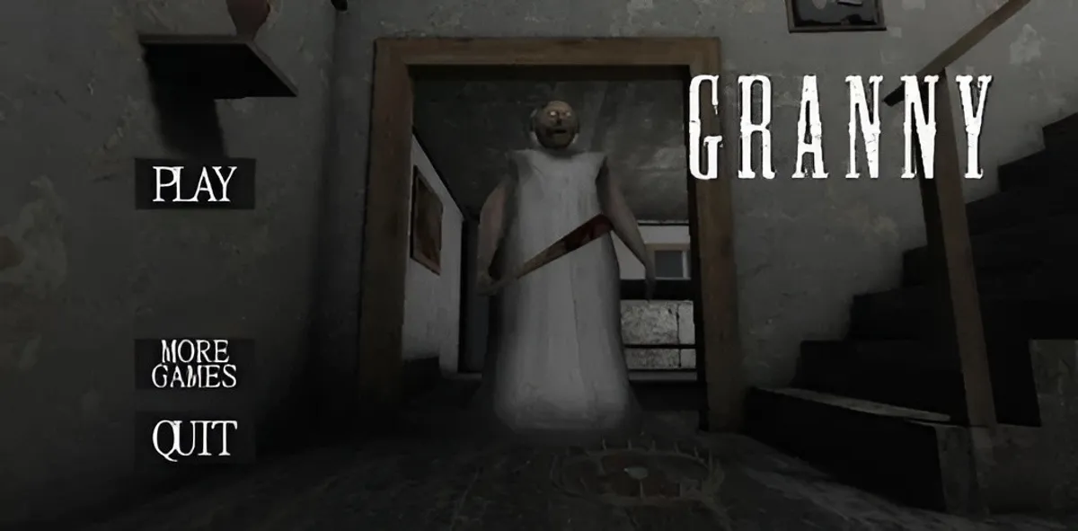 Granny Game gameplay screenshot showing horror escape stealth mechanics